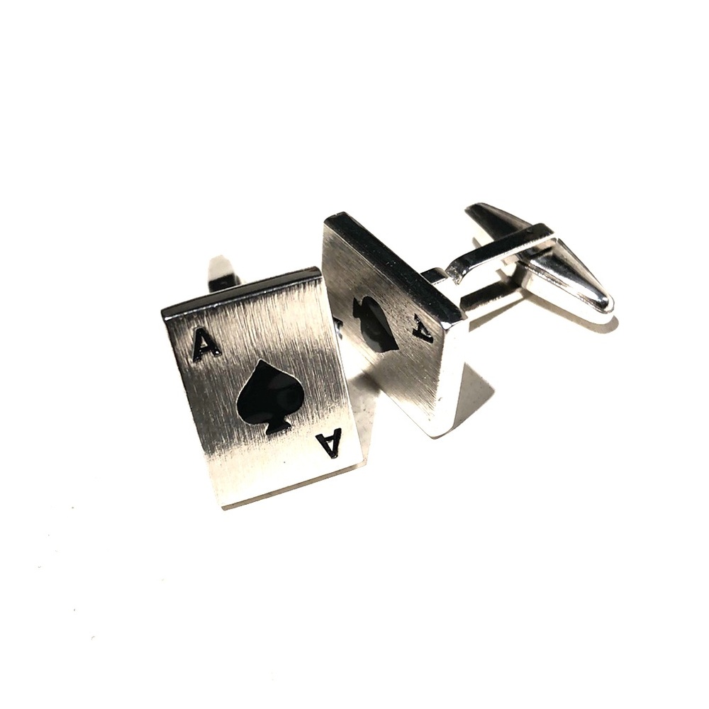 Ace of spades cuff links